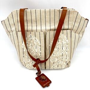 Like-New Tommy Bahama Cotton/Linen Tote Bag